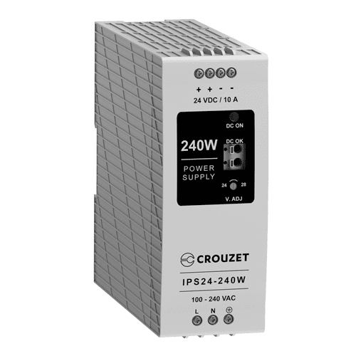 Industrial Power Supply, Power 240W, Input 90-264 VAC, Output 24 VDC, Current 10A