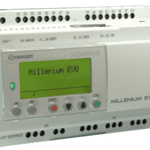Milleniumevo Ethernet Smart Relay, Display, 24 Vdc, 16 Digital Inputs (8 Analog-4 High Speed), 8 Relays Digital Outputs, Datalog, Event, Ftp, Free Soft, Mem. 1024 Blocs, Specific Fbd, 32 Bits Mangement, Modbus Rs485, Bluetooth/Virtual Display Opt.