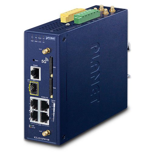 ICG-2515FW-NR – Industrial 5G NR Cellular Wireless Gateway with 1-Port 1000X SFP