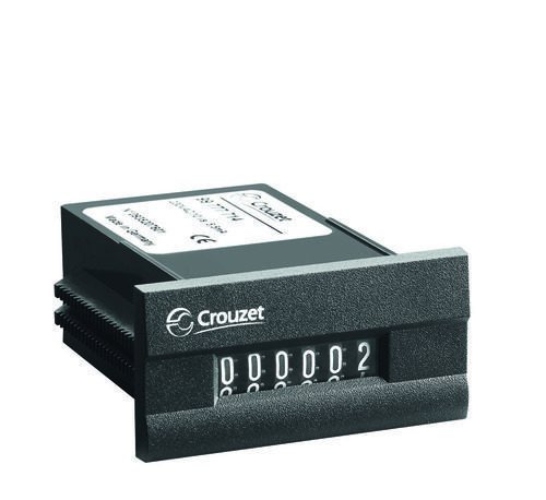 Electromechanical Impulse Counter CIM48x24, 48 x 24 mm, Mechanical Dial, 6 Digits, 24 VDC, Without Reset Function, Panel Mount (Clip)