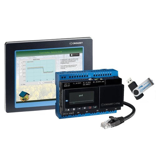 Kit Crouzet Touch HMI, CTP110N-E Ethernet Performance Version + B26 em4 Nano-Plc Ethernet & Cables