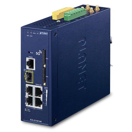 ICG-2515F-NR â€“ Industrial 5G NR Cellular Gateway with 1-Port 1000X SFP