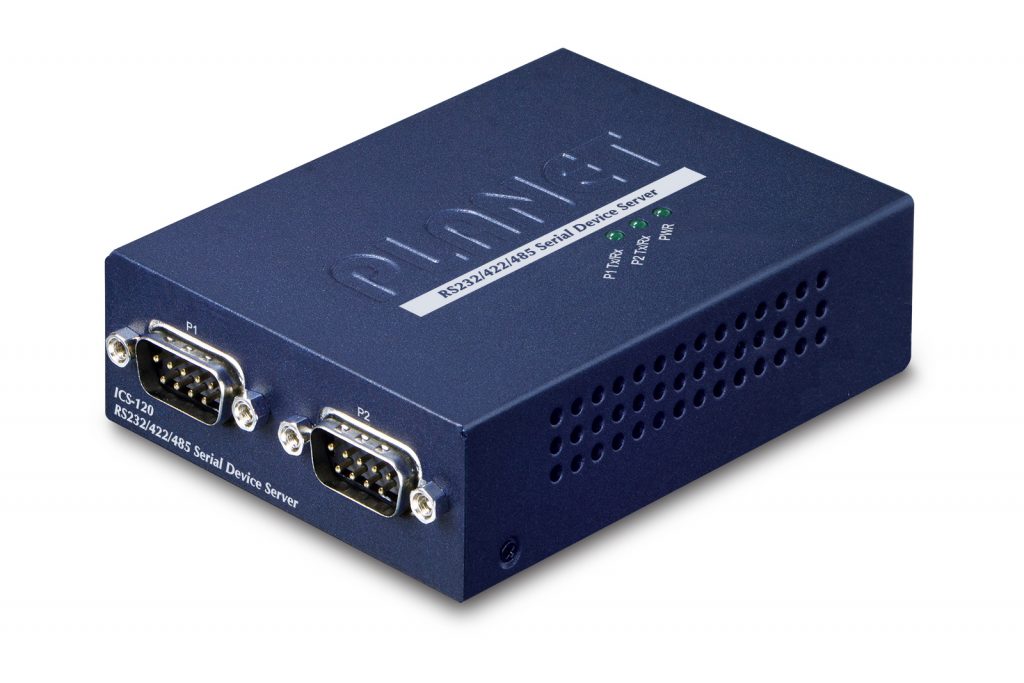 ICS-120 â€“ 2-Port RS232/RS422/RS485 Serial Device Server
