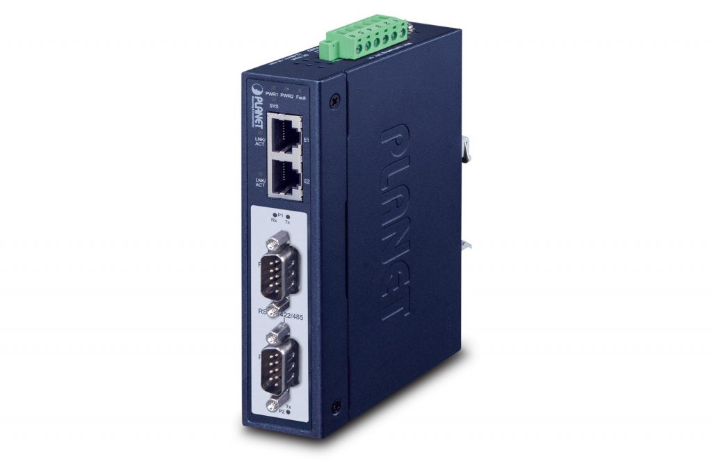 ICS-2200T â€“ Industrial 2-Port RS232/RS422/RS485 Serial Device Server