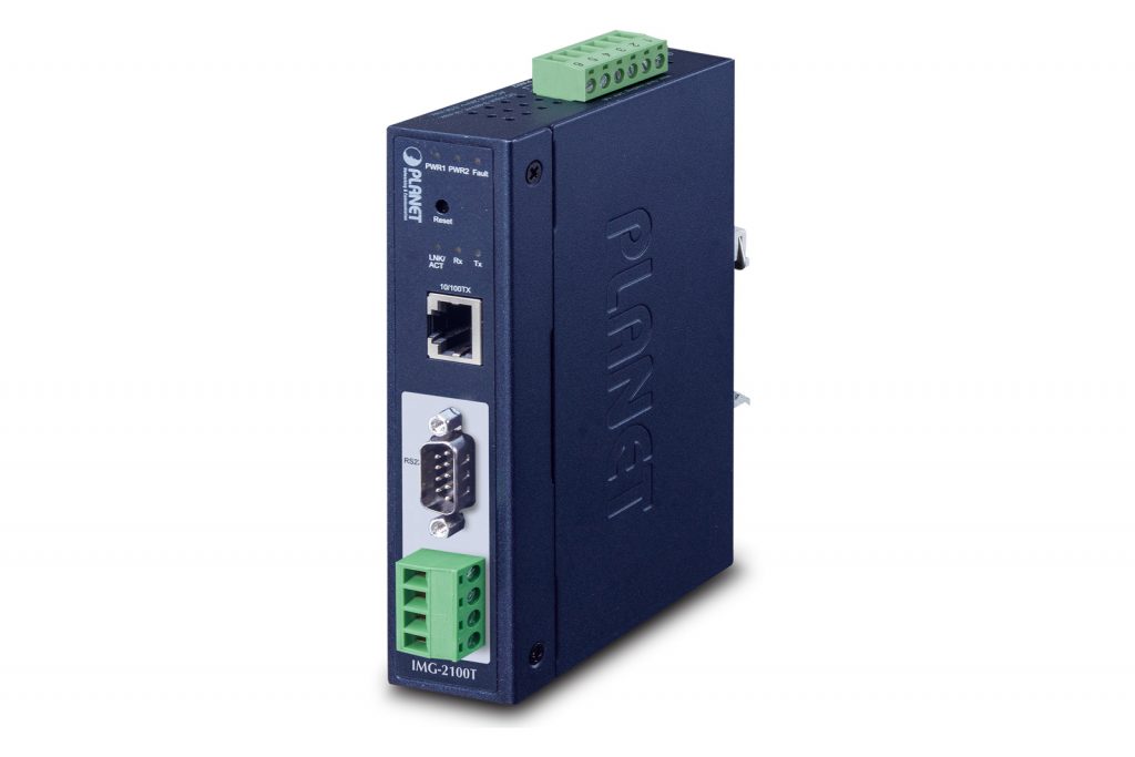 IMG-2100t â€“ Industrial 1-port RS232/422/485 Modbus Gateway