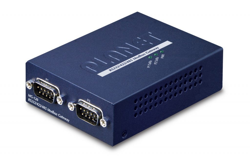 MG-120 â€“ 2-port RS232/422/485 Modbus Gateway