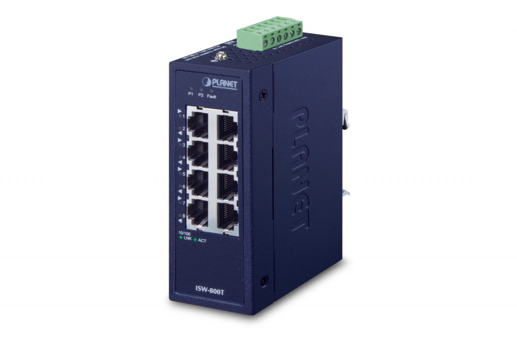 ISW-800T â€“ Industrial 8-Port 10/100TX Compact Ethernet Switch
